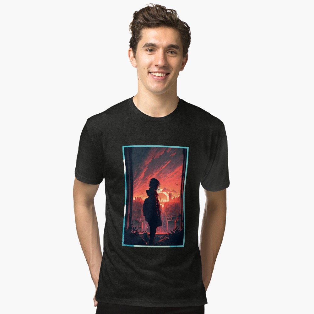 Aperçu de l'œuvre T-shirt chiné créée et vendue par novadreamart.