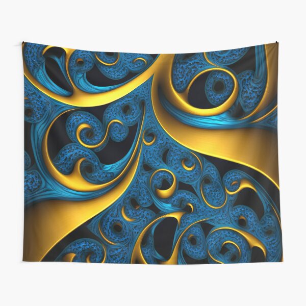 Pattern - Blue/Gold Elegance v0.1 Tapestry