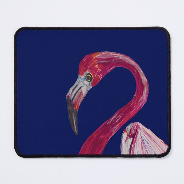 Item preview, Pink Flamingo - Art print in Blue Background  designed and sold by ShreecreatE.