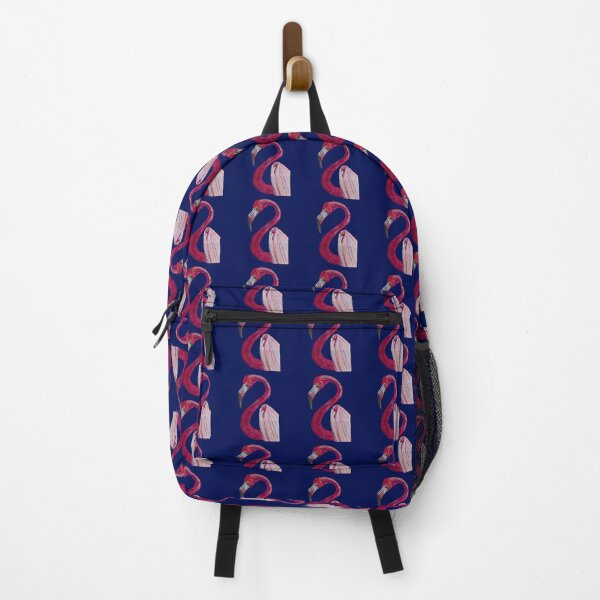 Item preview, Pink Flamingo - Art print in Blue Background designed and sold by ShreecreatE.