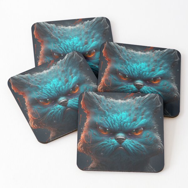Item preview, angry cat face designed and sold by colorexz.