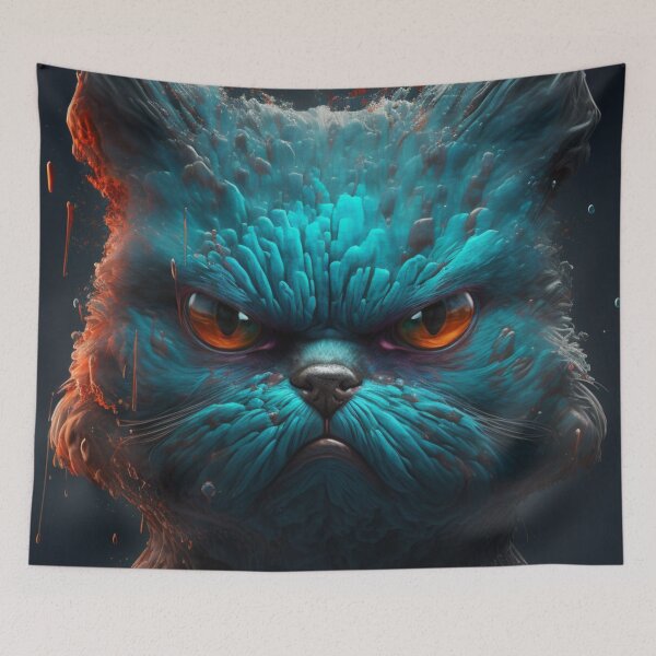 Item preview, angry cat face designed and sold by colorexz.
