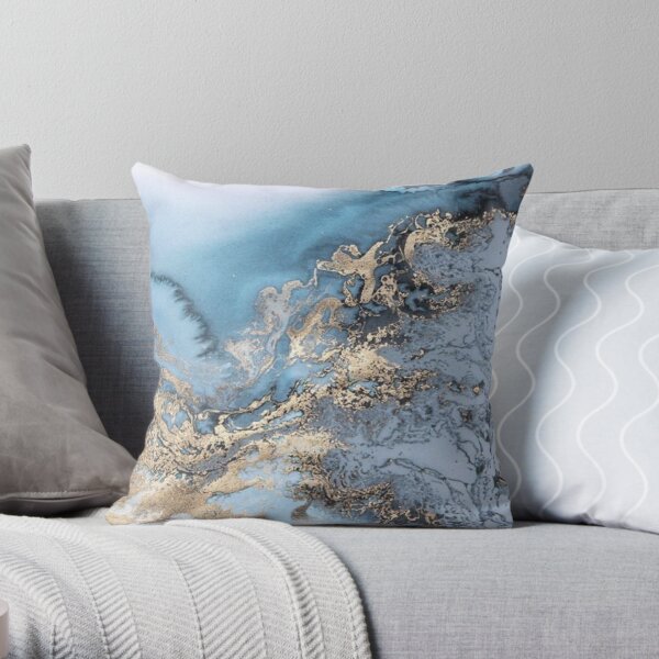 Blue And Gold Pillows Cushions Redbubble - videos matching roblox bloxburg upscale contemporary