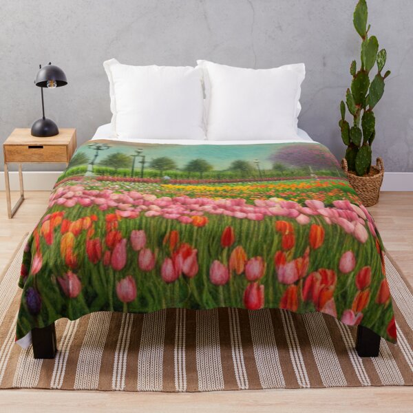 Artikelvorschau, Tulpen und Rosengarten Digitale Malerei entworfen und verkauft von ArtsyWishesShop.