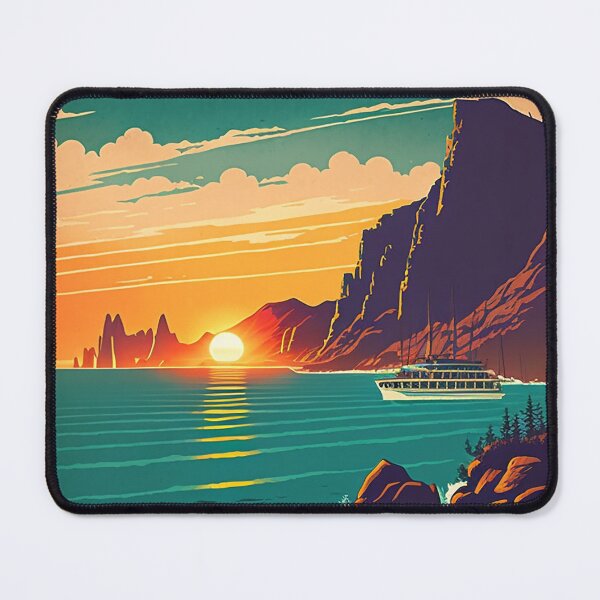 Item preview, South Africa Coastline Vintage Travel Art Poster designed and sold by OldTravelArt.