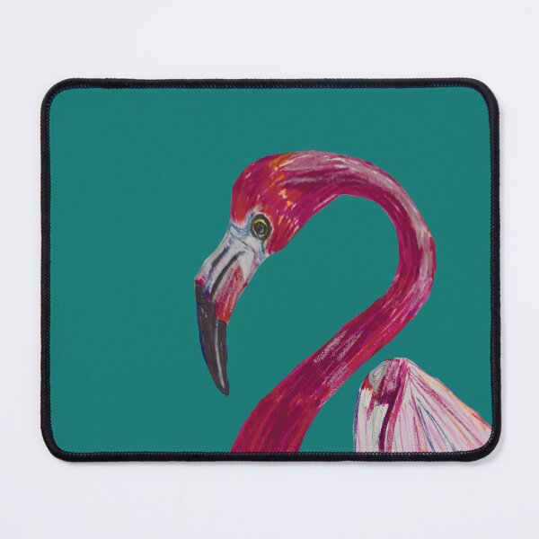 Item preview,  Pink Flamingo - Art print in  green Background  designed and sold by ShreecreatE.