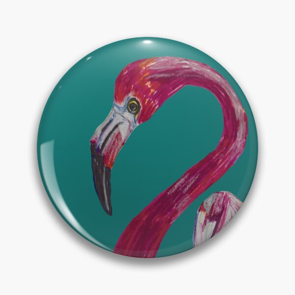 Item preview,  Pink Flamingo - Art print in  green Background  designed and sold by ShreecreatE.