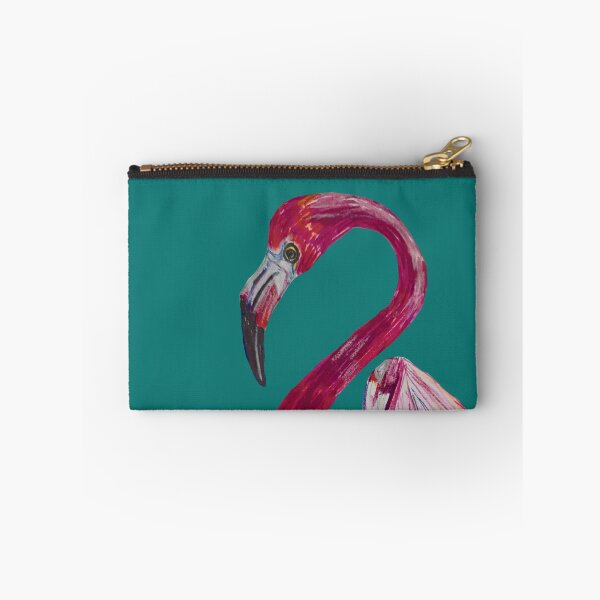 Item preview,  Pink Flamingo - Art print in  green Background  designed and sold by ShreecreatE.
