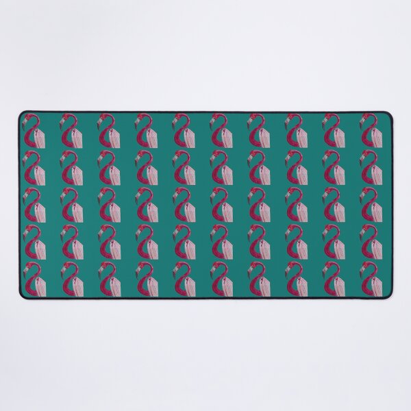 Item preview, Pink Flamingo - Art print in green Background designed and sold by ShreecreatE.