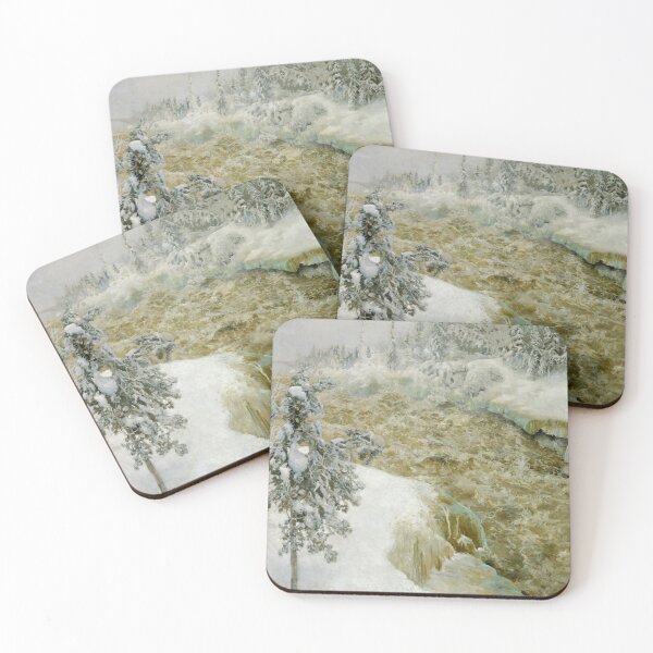 Item preview, Winter scenery - Imatra Falls in Snow, Imatra in Winter by Akseli Gallen-Kallela designed and sold by AR-shop.