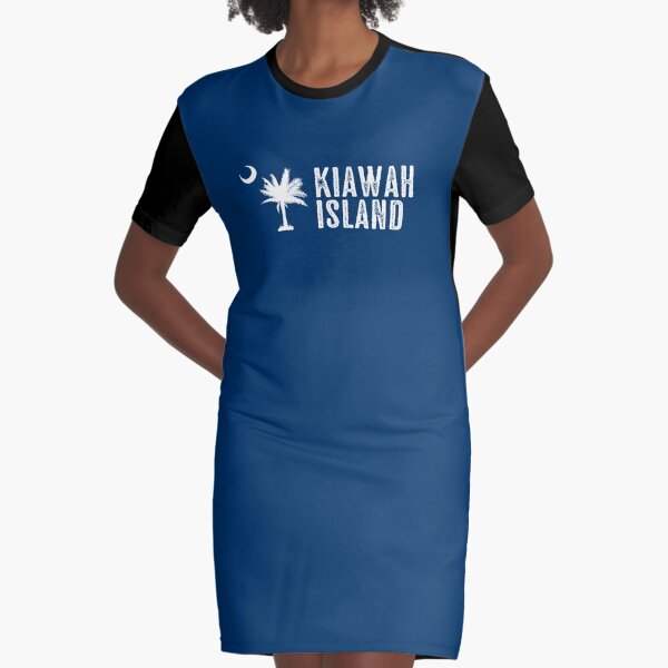 Kiawah Island South Carolina Palm Graphic T-Shirt Dress