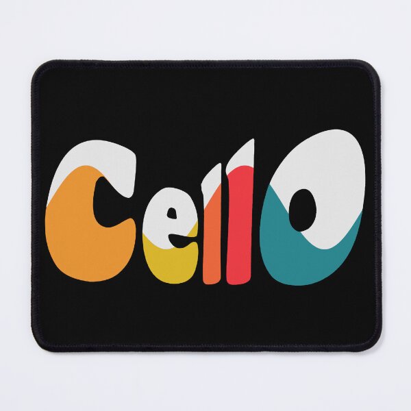 Item preview, Cello Colorful Wave Font - Black Background designed and sold by piesdesignart.