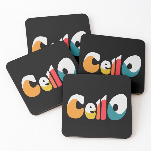 Item preview, Cello Colorful Wave Font - Black Background designed and sold by piesdesignart.