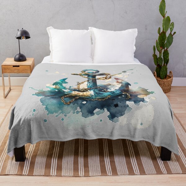 Artikelvorschau, Tri-Blend-Anker (Aquarellkunst) entworfen und verkauft von The-Fox-Hole.
