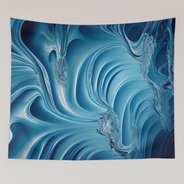 Item preview, "Alexa" - Aqua Blue - A Graphic Design Collection Inspired by the Depth and Brilliance of Water designed and sold by HiArtify ❤️.
