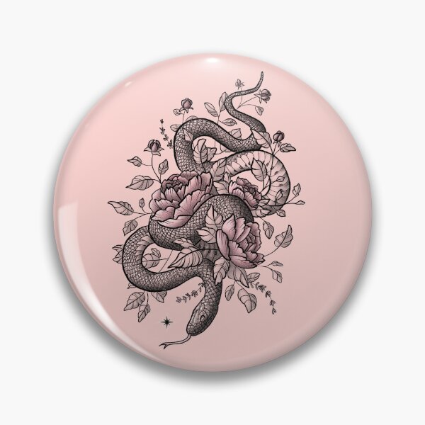 Item preview, Snake and three Roses Tattoo designed and sold by Johanna-Draws.