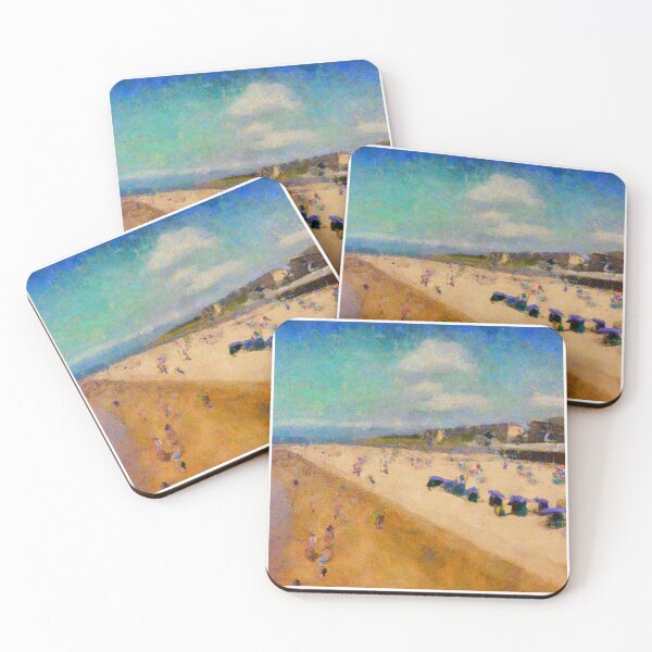 Item preview, Beach Day Impressionist Painting designed and sold by fishiebiscuit.