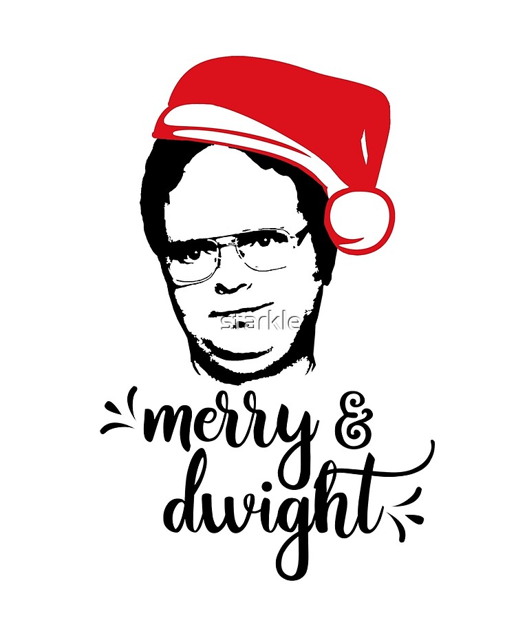 Download Merry Dwight The Office Christmas Dwight Schrute Santa Hat Ipad Case Skin By Starkle Redbubble