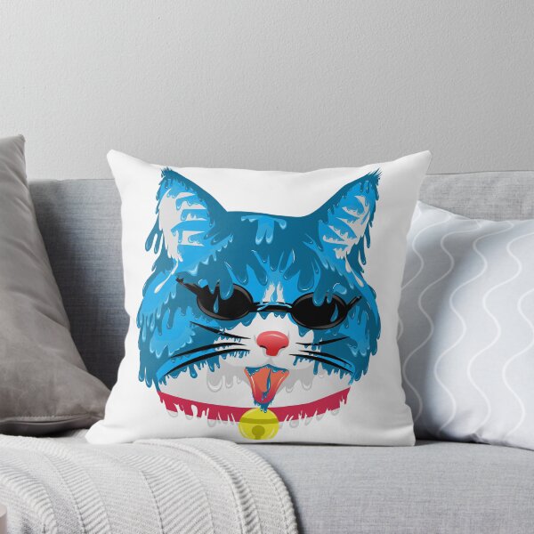 Item preview, Yellow necklace blue cat grime art illustration designed and sold by AmsaOza.