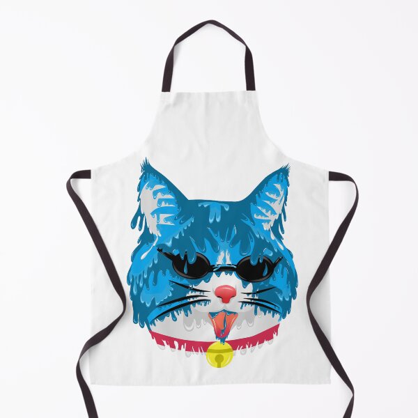 Item preview, Ilustración de arte de mugre de gato azul de collar amarillo designed and sold by AmsaOza.