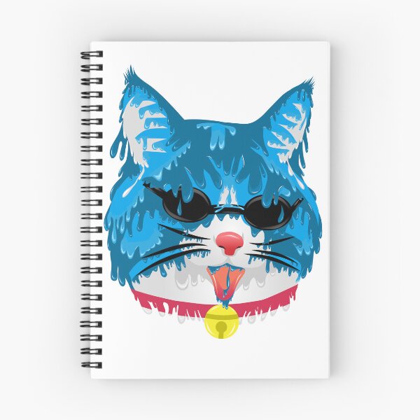 Item preview, Yellow necklace blue cat grime art illustration designed and sold by AmsaOza.