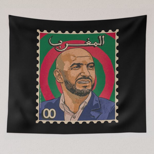 Item preview, Marruecos Entrenador Walid Regragui ilustración ilustraciones - Copa Mundial Qatar 2022 designed and sold by mprodart.