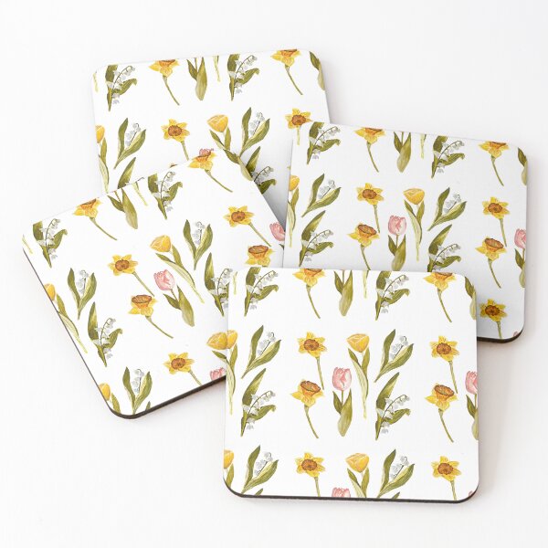 Item preview, Daffodil tulip snowdrop Easter a seamless pattern designed and sold by Yana Mustafina | Boho Soulful Designs.