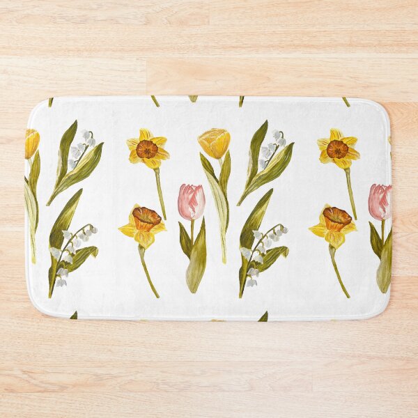 Item preview, Daffodil tulip snowdrop Easter a seamless pattern designed and sold by Yana Mustafina | Boho Soulful Designs.