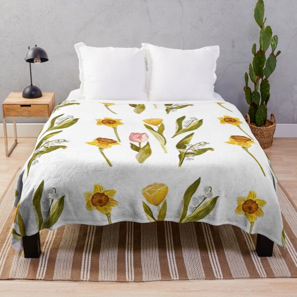 Item preview, Daffodil tulip snowdrop Easter a seamless pattern designed and sold by Yana Mustafina | Boho Soulful Designs.