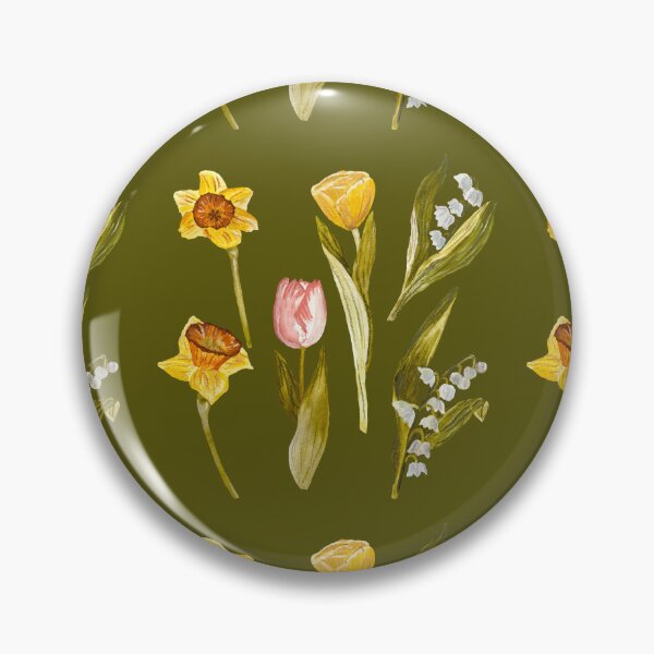 Artikelvorschau, Daffodil tulip snowdrop Easter a seamless pattern green entworfen und verkauft von Yana Mustafina | Boho Soulful Designs.