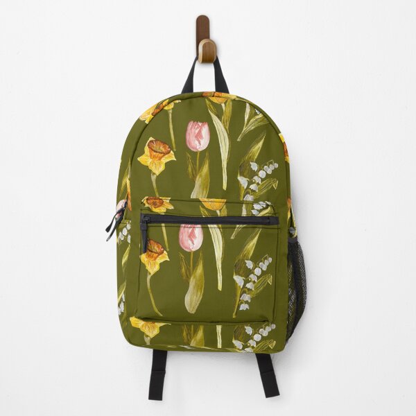 Item preview, Daffodil tulip snowdrop Easter a seamless pattern green designed and sold by Yana Mustafina | Boho Soulful Designs.