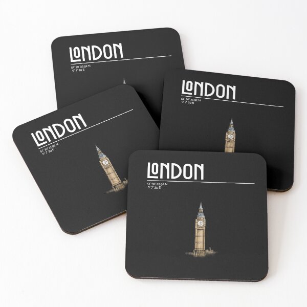 Item preview, London, Big Ben, coordinates designed and sold by STELATO.