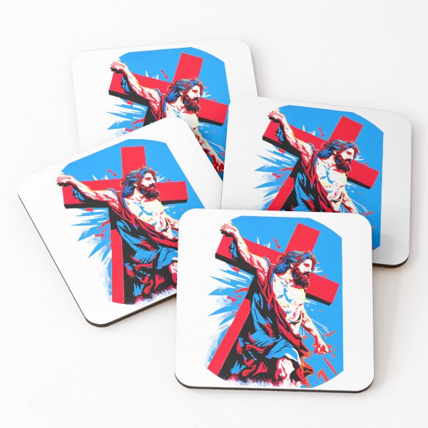 Item preview, jesus with cross designed and sold by ArtificialGenes.