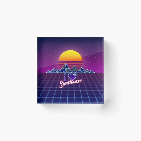 Item preview, I LOVE SYNTHWAVE ❤ designed and sold by Mannaz Creative Shop.