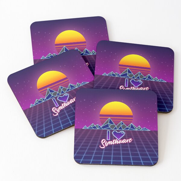 Item preview, I LOVE SYNTHWAVE ❤ designed and sold by Mannaz Creative Shop.