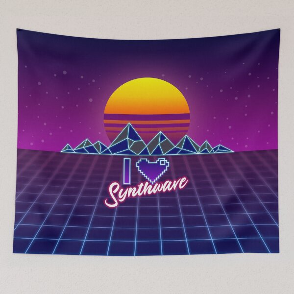 Item preview, I LOVE SYNTHWAVE ❤ designed and sold by Mannaz Creative Shop.