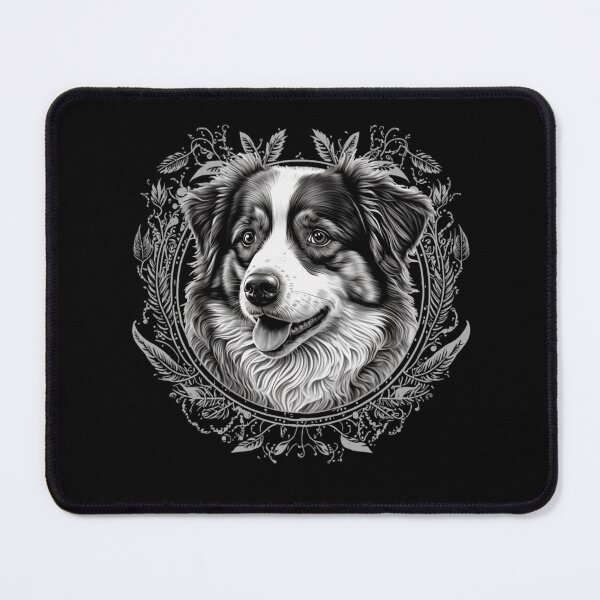 Item preview, Cute Black and white Australian Shepherd dog designed and sold by KIDEnia.