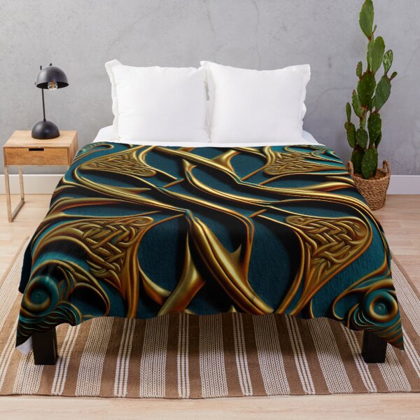 Item preview, Pattern - Turquoise/Gold Elegance v0.1 designed and sold by EnjoyDigitalArt.