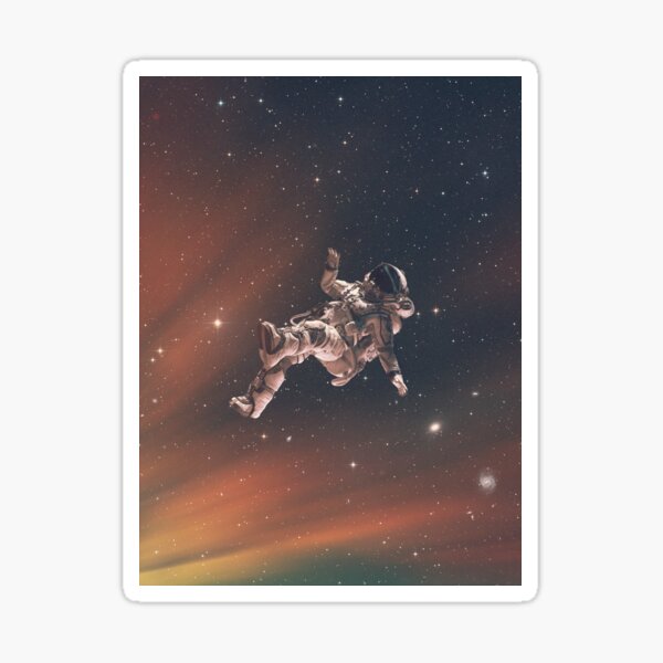 Astronaut Lost in Space Sticker