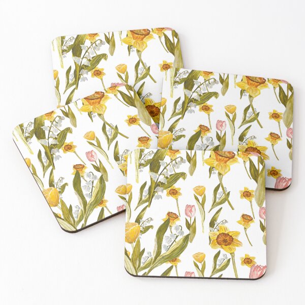 Item preview, Daffodil tulip snowdrop Easter an ornate pattern designed and sold by Yana Mustafina | Boho Soulful Designs.