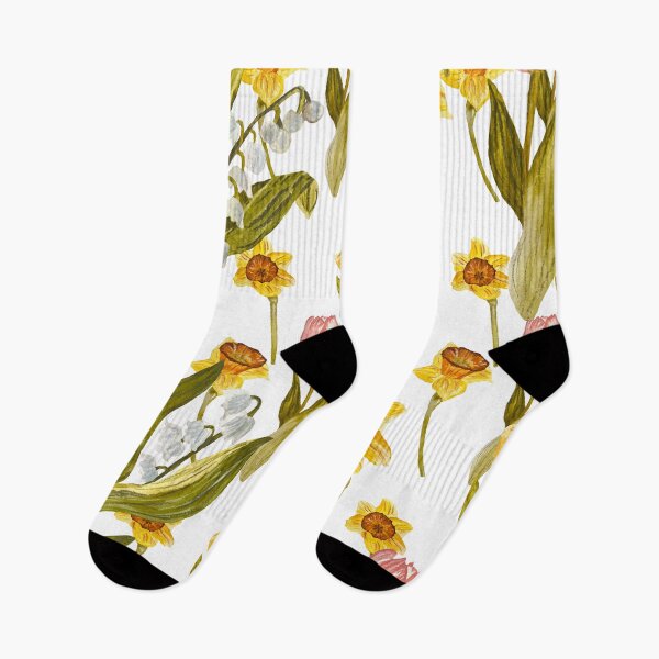 Item preview, Daffodil tulip snowdrop Easter an ornate pattern designed and sold by Yana Mustafina | Boho Soulful Designs.