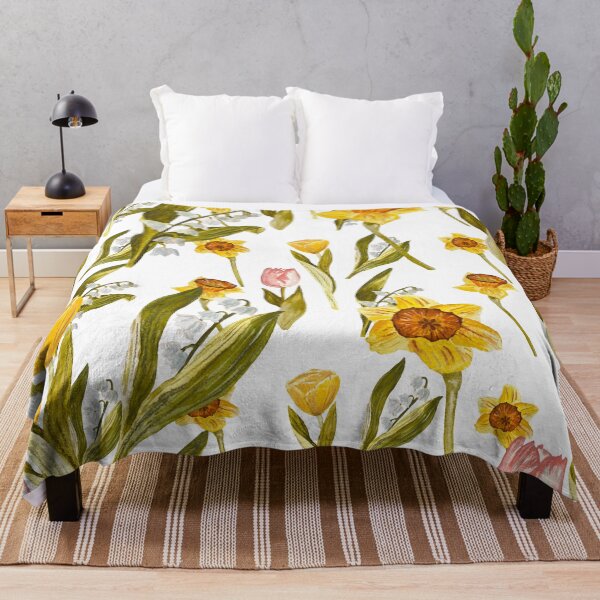 Item preview, Daffodil tulip snowdrop Easter an ornate pattern designed and sold by Yana Mustafina | Boho Soulful Designs.