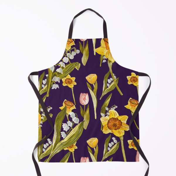 Item preview, Daffodil tulip snowdrop Easter an ornate pattern violet designed and sold by Yana Mustafina | Boho Soulful Designs.