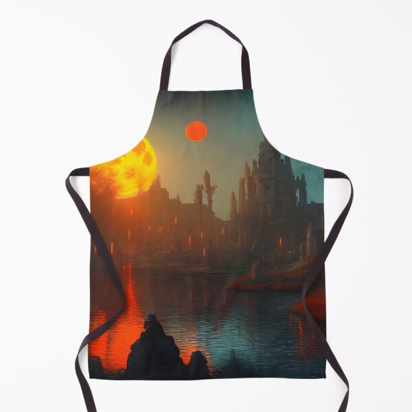 Item preview, City with two moons generated by artificial intelligence designed and sold by megadrina.
