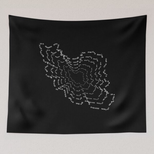 Item preview, Typographic Map IRAN designed and sold by M3PicsStudio.