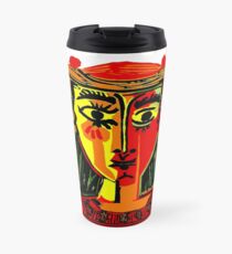 LADY in RED : Vintage Abstract Fantasy Painting Print Travel Mug