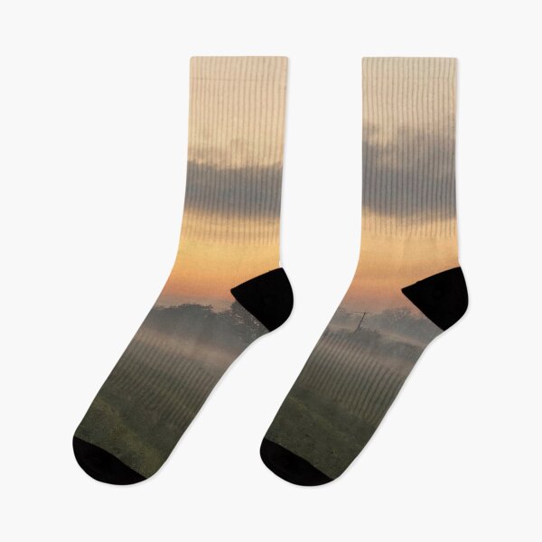 Item preview, Foggy Landscape at Dusk designed and sold by TheArtfulAI.
