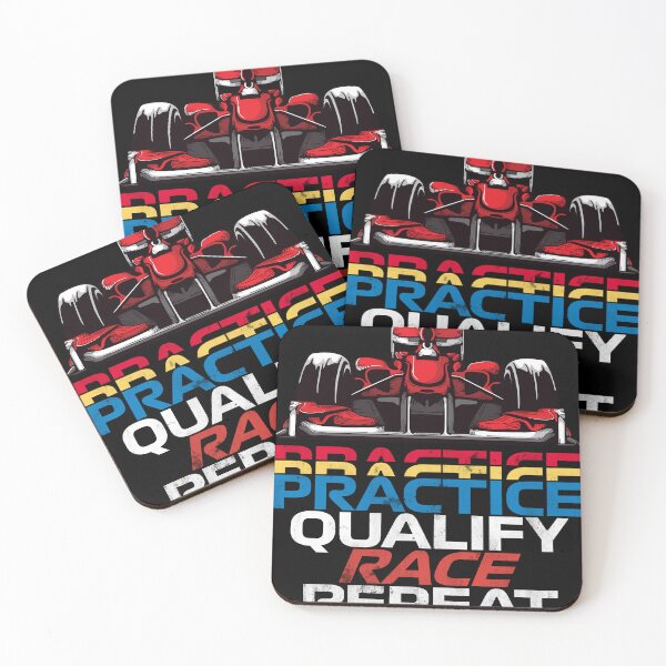 Item preview, Practice Qualify Race Repeat Formula Racing Distressed designed and sold by reval-store.