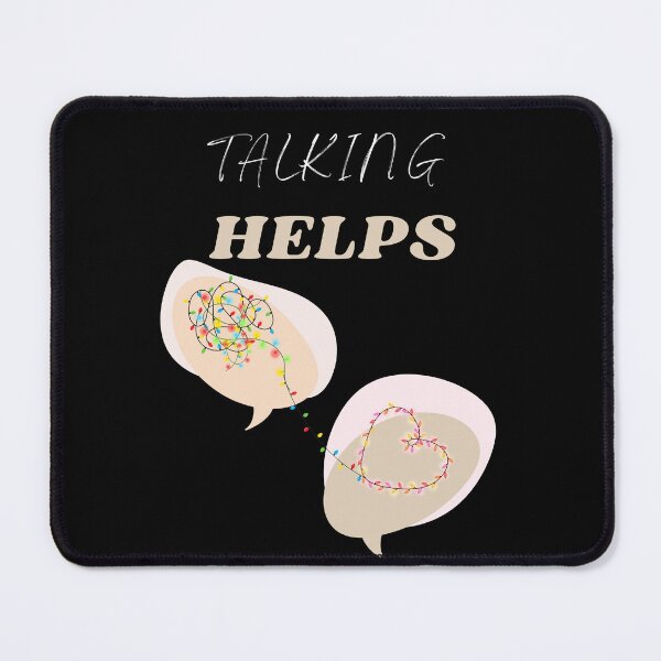Item preview, Talking Helps Mental Health Awareness Black designed and sold by BeBraveStore.