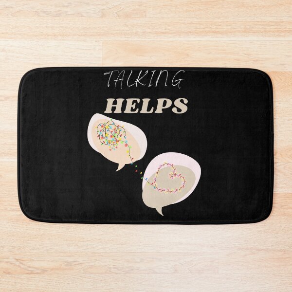 Item preview, Talking Helps Mental Health Awareness Black designed and sold by BeBraveStore.